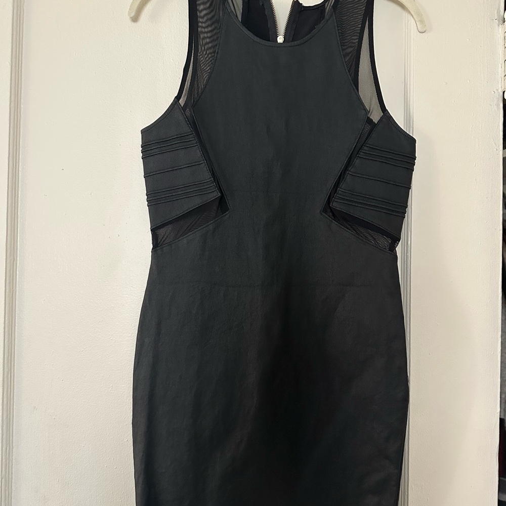 Black Mesh Cutout Dress